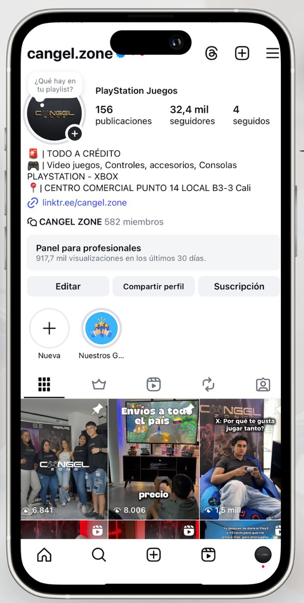 Perfil de Instagram de Cangel Zone