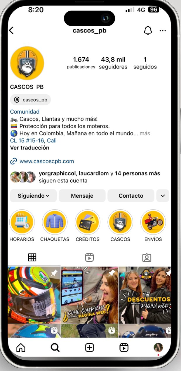Perfil de Instagram de Cascos PB