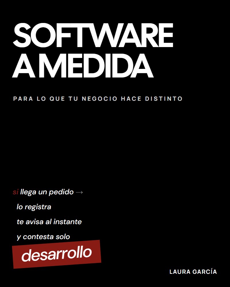 Cartel: Desarrollo de software a medida